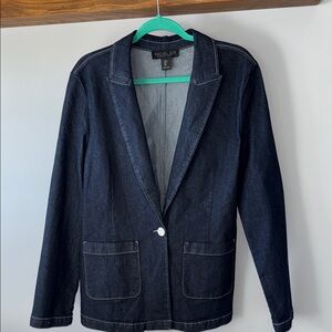 Rachel Zoe Dark Navy Denim Blazer Jacket